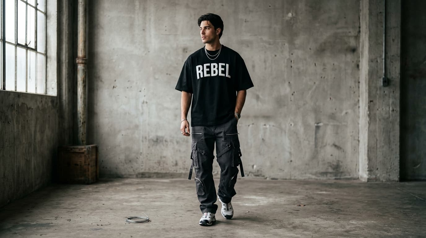 Rebel tee styled for the street