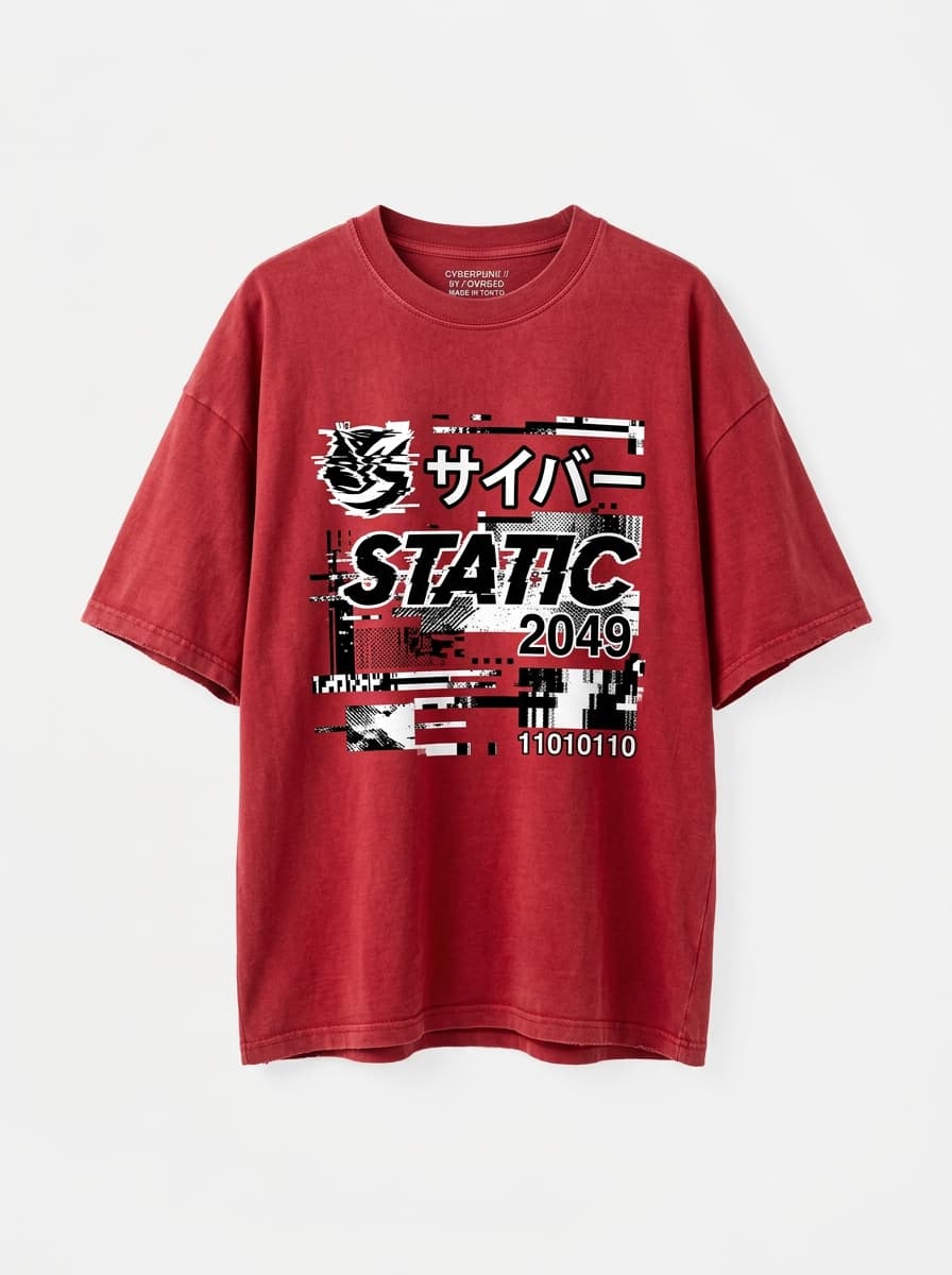 Static oversized tee front construction